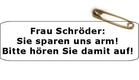 Transparent gegen die Sparpläne der Bundesregierung