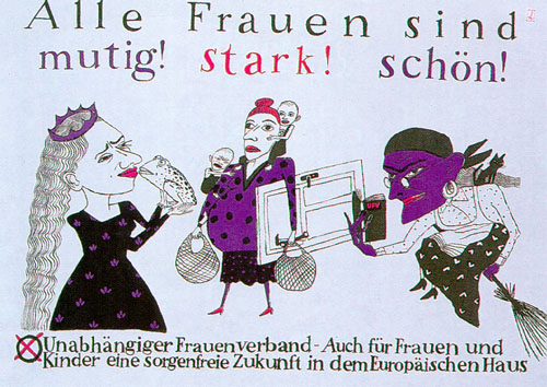Plakat des Unabhängigen Frauenverbandes der DDR, 1990. © Stiftung Haus der Geschichte der Bundesrepublik Deutschland