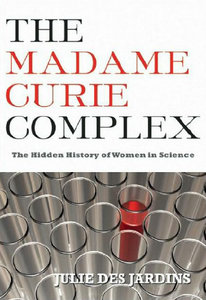 Titelbild von Madame Curie Complex (Überschrift, darunter leere Reagenzgläschen, nur eines ist mit roter Flüssigkeit gefüllt)
