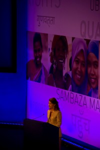Melinda Gates spricht beim Summit